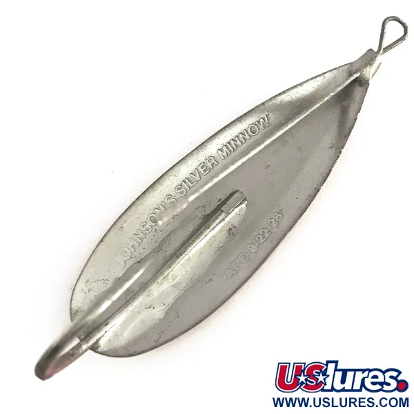 Johnson Weedless Silver Minnow Skeddrag, Röd/Vit/Silver, 12g, #9089