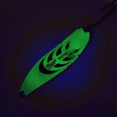 Mepps Syclops 3 Skeddrag, Chartreuse/Silver, 26g, lysande, #9090