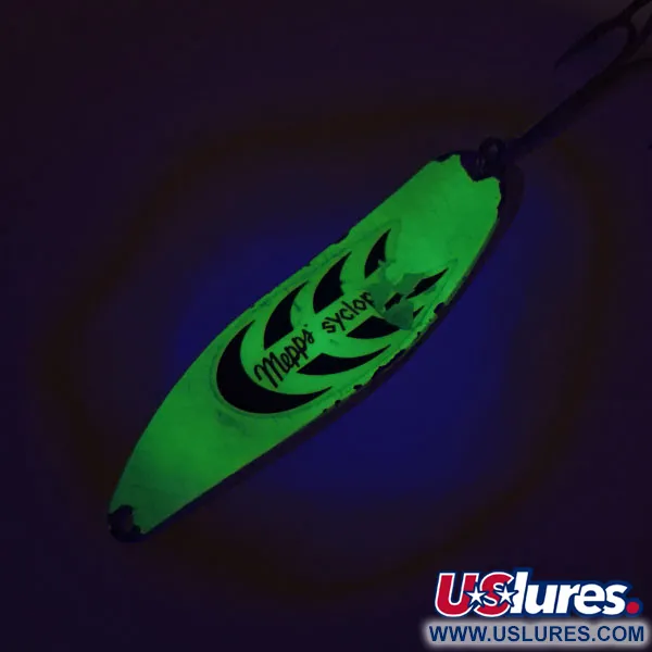 Mepps Syclops 3 Skeddrag, Chartreuse/Silver, 26g, lysande, #9090