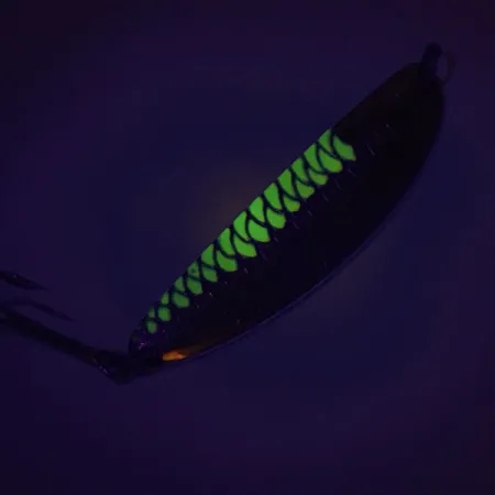 Acme Side-winder Skeddrag, Nickel/Grön, 14g, UV-reaktivt, #9097