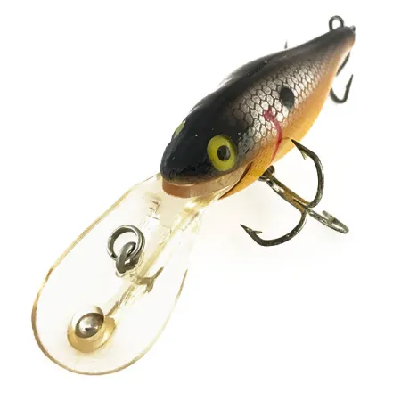 Rebel Double Deep Shad Djupgående Vobbler, Gul / Grå, 11g, Fjällmönster, #9127