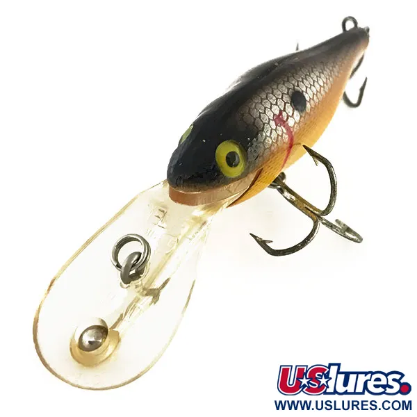 Rebel Double Deep Shad Djupgående Vobbler, Gul / Grå, 11g, Fjällmönster, #9127
