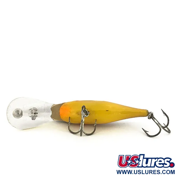 Rebel Double Deep Shad Djupgående Vobbler, Gul / Grå, 11g, Fjällmönster, #9127