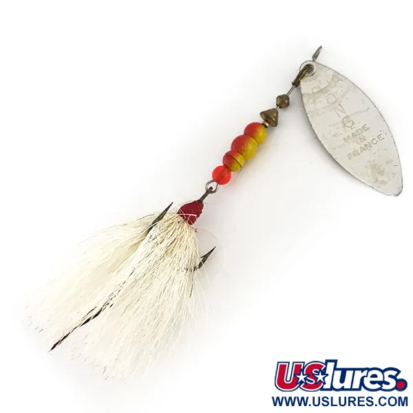 Mepps Aglia Long 3 Dressed Spinnare, Silver, 12g, Bucktail, #9128