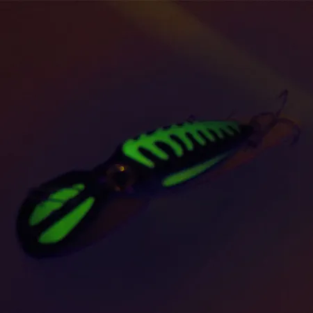 The Producers Willy's Worm UV Wobbler, Svart/Grön, 8g, UV, #9129