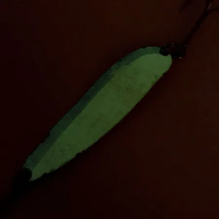 Luhr Jensen Krocodile Die #4 Glow Skeddrag, Vit/Grön/Nickel, 14g, #9136