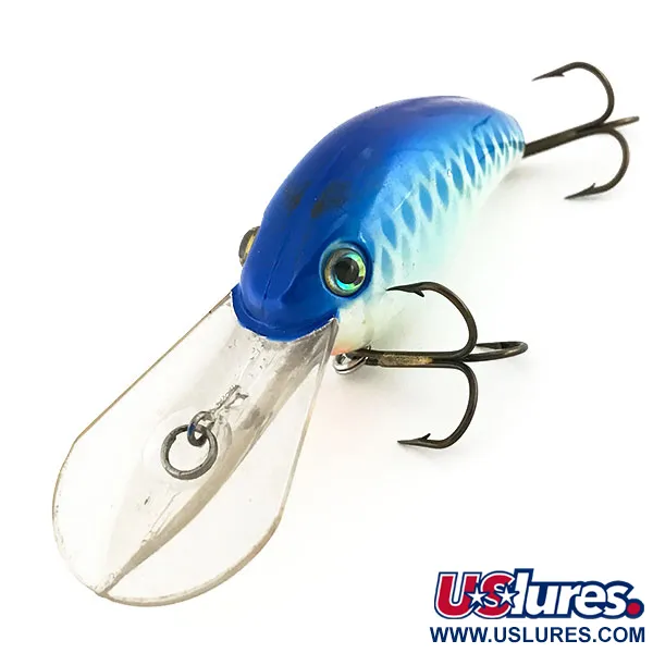 Strike King Pro Model 5XD Crankbait, Blå/Vit, 18g, Djupgående, #9184