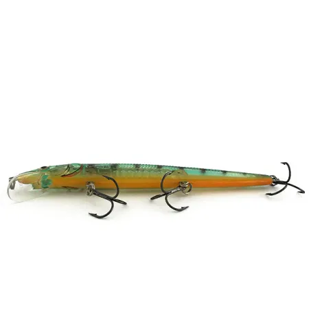 Rapala Husky Jerk HJ 14 Jerkbait, Green Tiger, 18g, Rassel, #9202