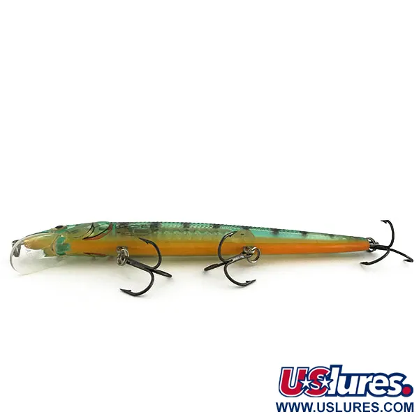 Rapala Husky Jerk HJ 14 Jerkbait, Green Tiger, 18g, Rassel, #9202
