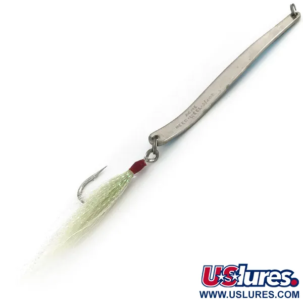 Acme Need-L-EEL Skeddrag, Nickel / Blå, 21g, Dressad krok, #9228