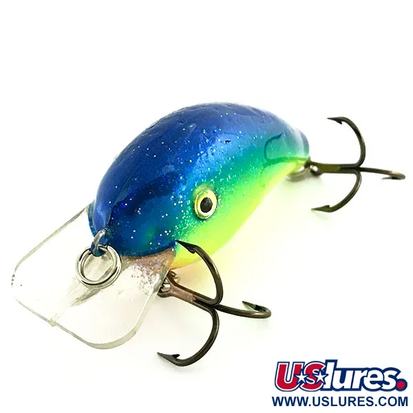 Strike King KVD 1.5 Hard Knock Crankbait, Chart/Blått Glitter, 10g, #9280