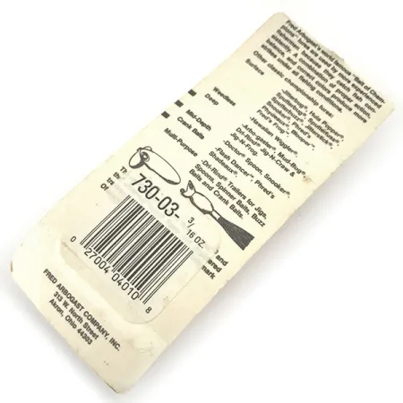 Fred Arbogast Hula Popper Ytbete, Gul/Röd, 5.3g, Hula-kjol, #9299