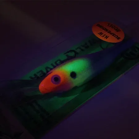 Cotton Cordell Wally Diver Wobbler, Rainbow Pink, 14g, Glow, #9303