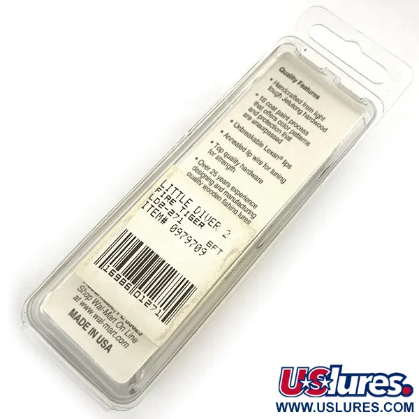 Renegade Lunker Diver UV Wobbler, Fire Tiger, 11g, UV-lyster, #9309