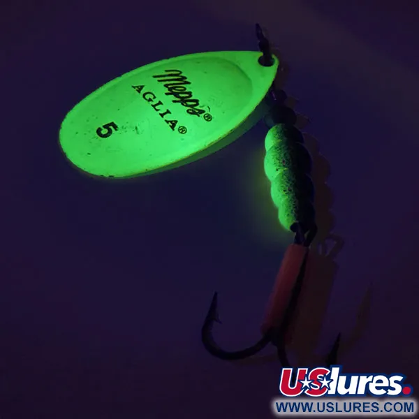 Mepps Aglia 5 UV Spinnare, Chartreuse Fluo UV, 14g, UV, #9325