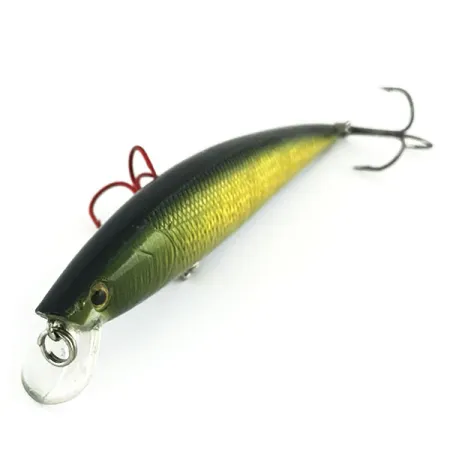 Matzuo Phantom Minnow Wobbler, Grön/Guld, 9g, Rassel, #9475