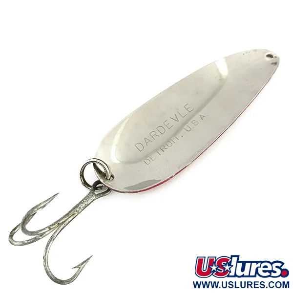 Eppinger Dardevle, 28g Röd/Vit/Nickel, Skeddrag #9366