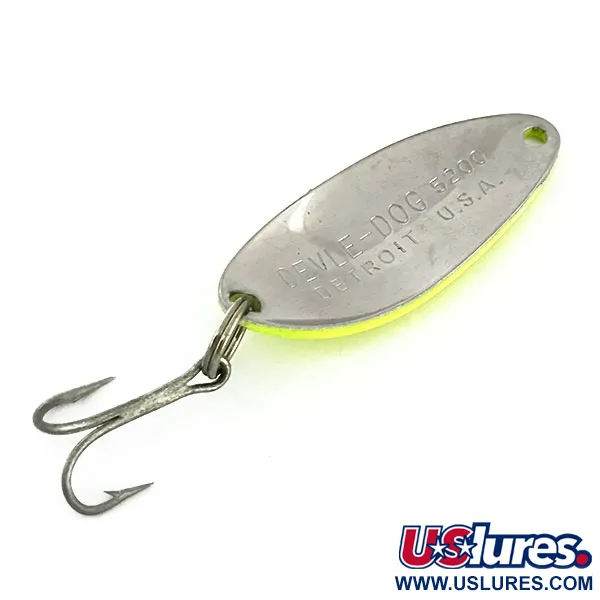 Eppinger Dardevle Devle Dog 5200 Skeddrag, Nickel/Chartreuse, 7g, #9384