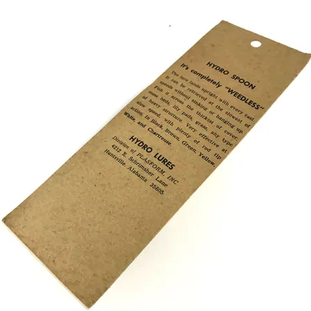 Hydro Lures Weedless Hydro Spoon, Vit / Svart, 14g, Vasskyddat, #9466