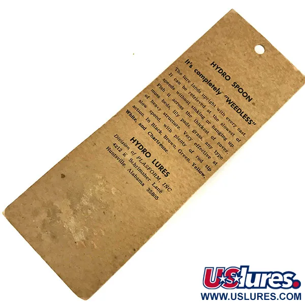 Hydro Lures Weedless Hydro Spoon Skeddrag, Gul/Svart, 17g, vasskydd, #9468