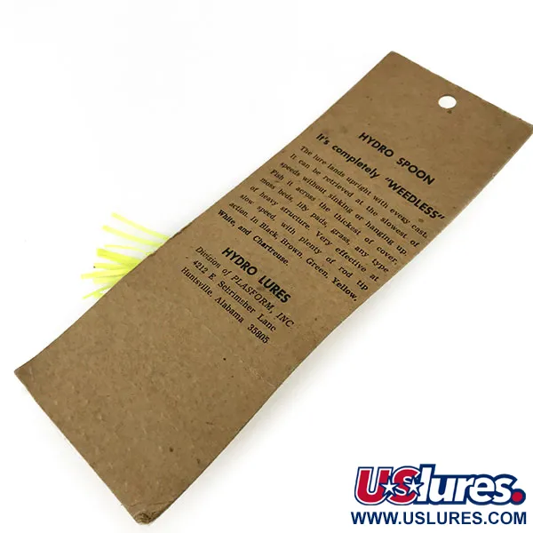 Hydro Lures Weedless Hydro Spoon Skeddrag, Gul/Svart, 14g, #9469