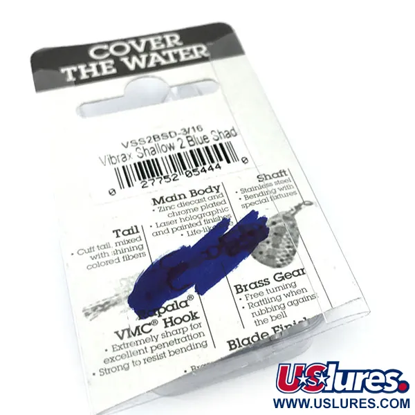 Blue Fox Vibrax Shallow Spinnare, Rainbow Blue, 8g, Grundgående, #9497