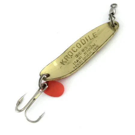 Luhr Jensen Krocodile Die #3 Skeddrag, Guld / Röd, 10g, Långkast, #9502