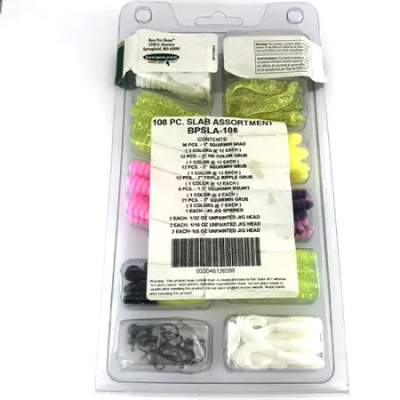 Bass Pro Shops Tournament Series 108pcs Jiggset, Rosa/Vit, #9514