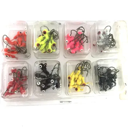 Bass Pro Shops Painted Round Jighead Kit, 8 färger, 2.5g, 80st, #9516