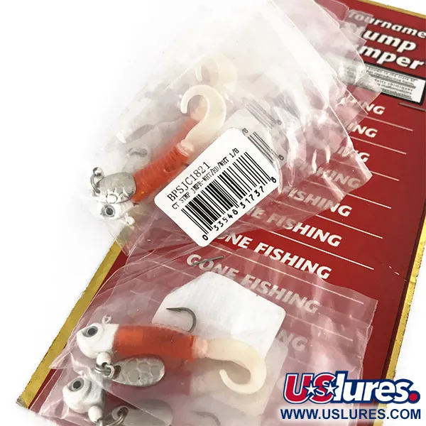 Bass Pro Shops Tournament Stump Jumper Jigg, Vit/Orange/Rosa, 4g, #9518