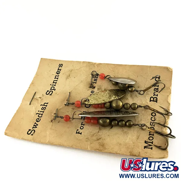 Swedish Swing Morosco Brand Spinnare, Nickel / Mässing, 7g, Vintage, #9539