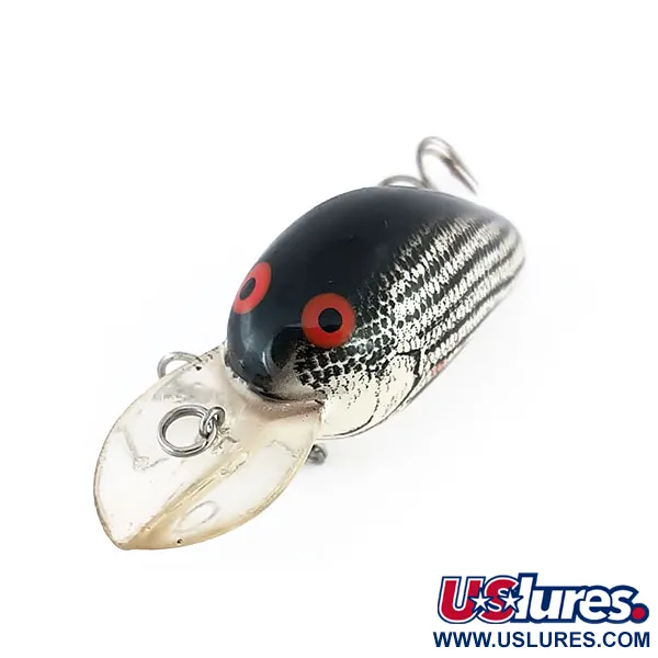 Bomber Fat A B04F Crankbait, Silver/Svart, 5.5g, Djupgående 1.8m, #9549