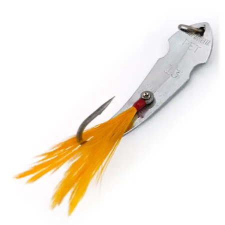 Tony Accetta Pet Spoon 13 Skeddrag, Nickel/Grön, 5g, Fjäder, #9609