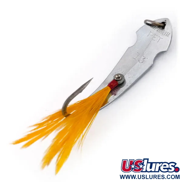 Tony Accetta Pet Spoon 13 Skeddrag, Nickel/Grön, 5g, Fjäder, #9609