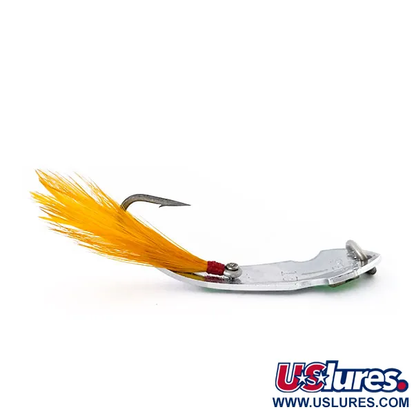 Tony Accetta Pet Spoon 13 Skeddrag, Nickel/Grön, 5g, Fjäder, #9609