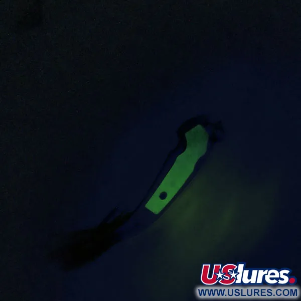 Tony Accetta Pet Spoon 13 Skeddrag, Nickel/Grön, 5g, Fjäder, #9609