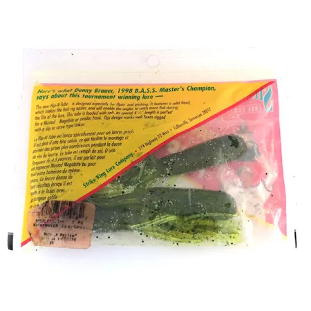 Strike King Flip-N-Tubs mjukbete, Chartreuse, 10cm, saltad, #9614
