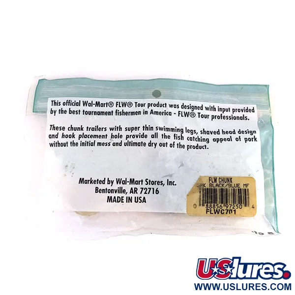 Wal Mart FLW Chunk Jigg, Svart / Blå, 7,5cm, Trailer, #9621