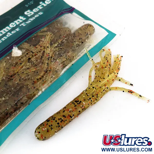 Bass Pro Shops Salty Tender Tubes jigg, Green Pumpkin, 7cm, #9624