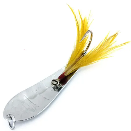 Luhr Jensen Reflecto #5 Skeddrag, Nickel / Gul, 21g, Enkelkrok, #9626