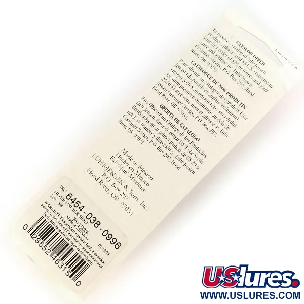 Luhr Jensen P.J.POP Popper Trä, Svart/Silver, 17g, Handgjord, #9634