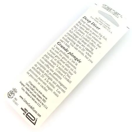 Cotton Cordell Grappler Shad Deep Diver, Nickel / Svart, 12g, #9636