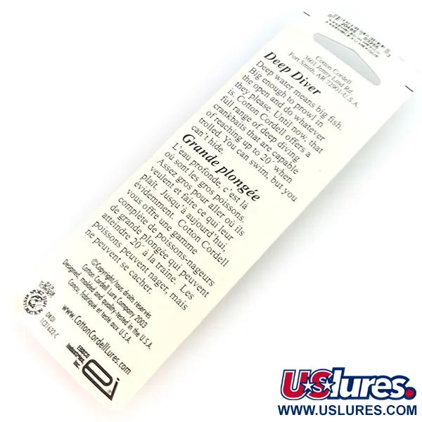 Cotton Cordell Grappler Shad Deep Diver, Nickel / Svart, 12g, #9636