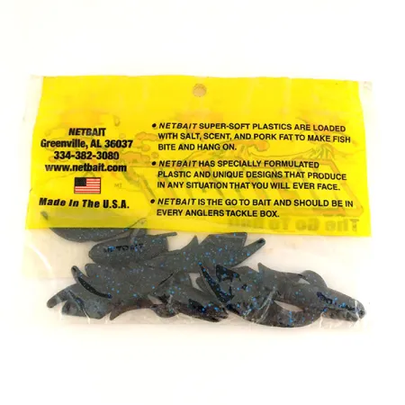 NetBait Kickin B Chunk Gummibete, Black Blue, 7,5cm, Trailer, #9654