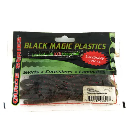 Black Magick Plastics Finesse Worm jigg 14-pack