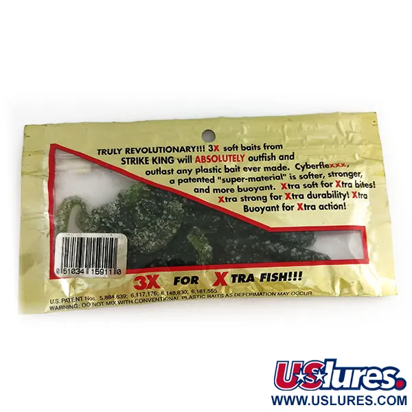 Strike King Ribbon Tail Worm jigg, Watermelon/Chart, 15cm, #9663