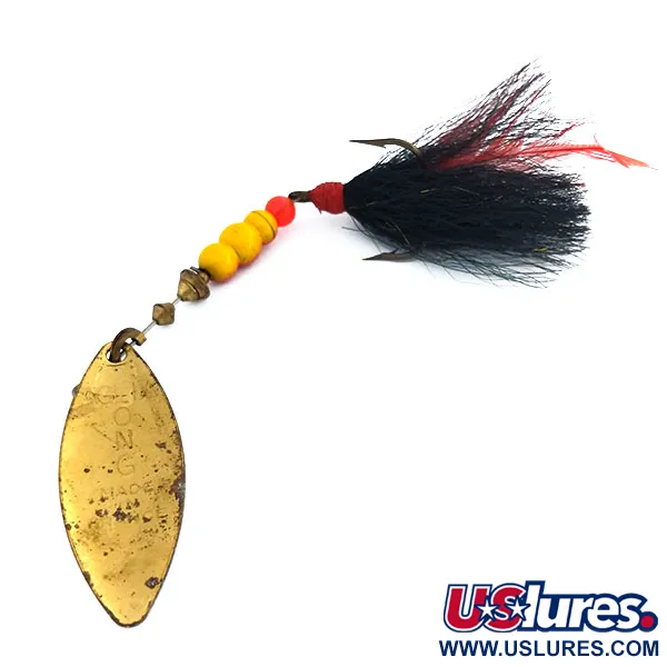 Mepps Aglia Long 3 Dressed Spinnare, Orange/Guld, 12g, Bucktail, #9676