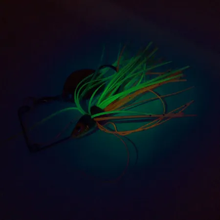 Strike King Mini-King Spinnerbait UV, Gold/Orange/Gul/Grön, 7g, #9695