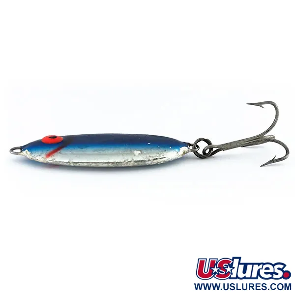Bomber Slab Spoon Skeddrag, Blå Metallic, 35g, Vertikalfiske, #9706