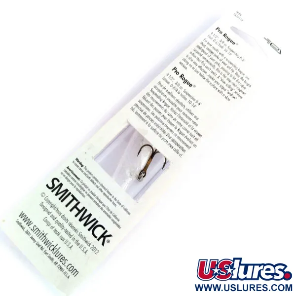 Smithwick Suspending Rattlin’ Rogue Jerkbait, Transparent/Vit, #9808
